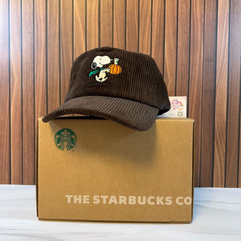 Starbucks x Peanuts SNOOPY HAT Pumpkin Corduroy (Reserve Exclusive)